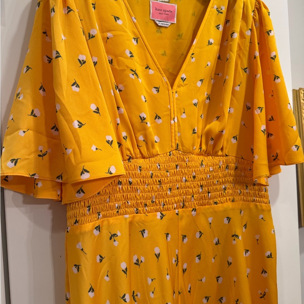 Kate Spade Sunny Yellow Midi Dress - Picture 3 of 6